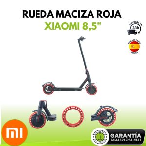 rueda maciza 8,5 roja