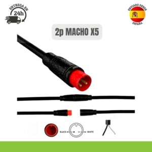 Conector impermeable 8 mm 2 pines