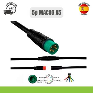 Conector impermeable 8 mm 5 pines