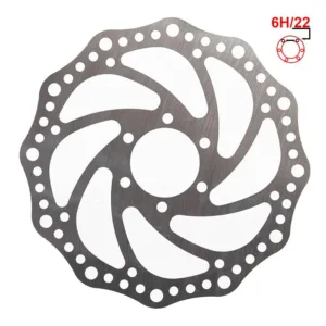 Disco de freno R6 de 160mm color plata con 6 tornillos