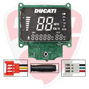 ENVÍO GRATIS en 24-48 horas para pedidos superiores a 50 euros (Península) Display compatible con patinete eléctrico Jeep Adventure. Repuesto  que muestra velocidad, batería y modos de conducción con total precisión. Contáctanos vía WhatsApp para más información. ¿Tienes alguna pregunta? ¡No dudes en contactarnos por WhatsApp! Display  para patinete eléctrico Ducati Pro-II Evo