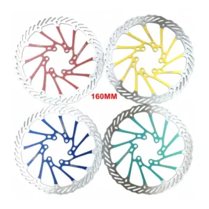 Disco de freno G3 160mm en acero inoxidable para patinetes eléctricos y bicicletas.
