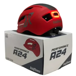 Casco Performance A24 Ecoxtrem con luz trasera LED para patinete eléctrico y bicicleta