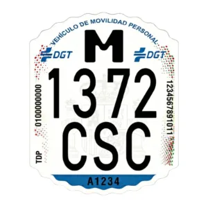 Matrícula Original DGT para Patinete Eléctrico