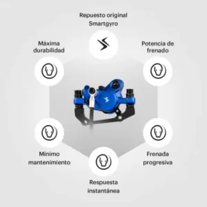 Detalle del kit de freno hidráulico SMG Mamba S1 para patinete eléctrico