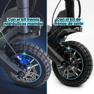 Detalle del kit de freno hidráulico SMG Mamba S1 para patinete eléctrico