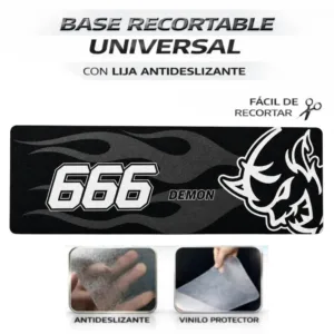 Base recortable universal Demon 666 Blanco para patinete eléctrico