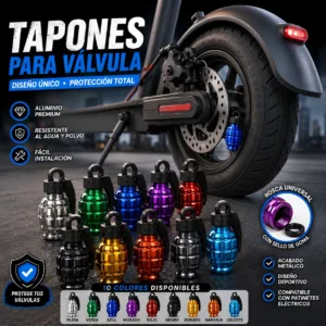 Tapas de válvula en forma de granada de aluminio para coche moto bicicleta y patinete