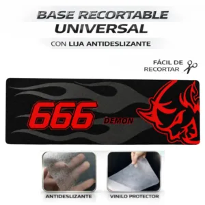 Base recortable universal Demon 666 Rojo para patinete eléctrico
