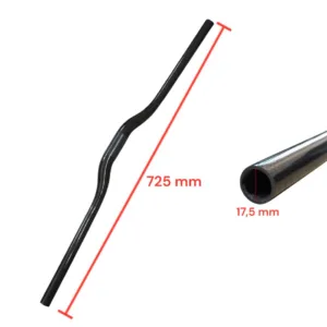 Manillar MTB de fibra de carbono color plata para patinete eléctrico